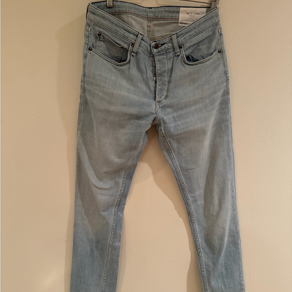 Rag & Bone Men’s Fit 1 Slim Fit light blue jeans size 31